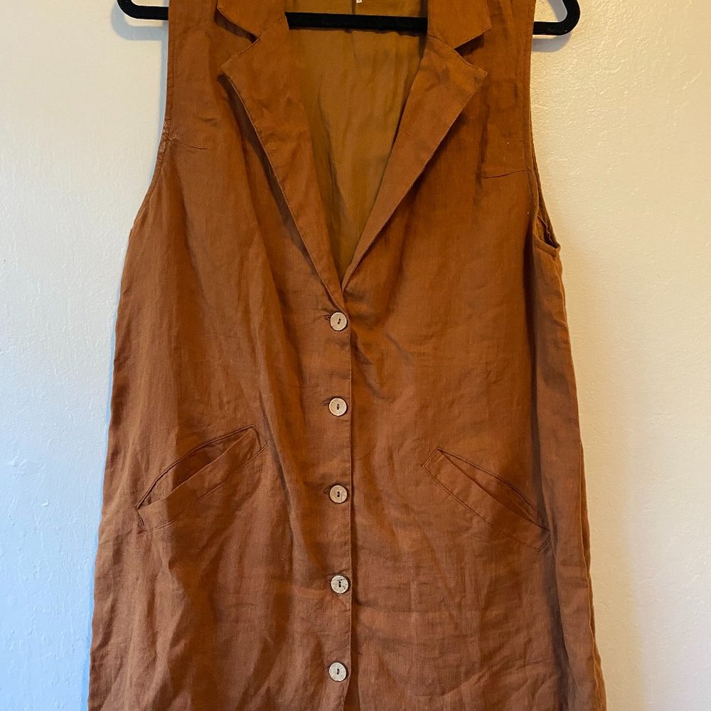 Free People The Nue Mini Dress in Bronze Petal